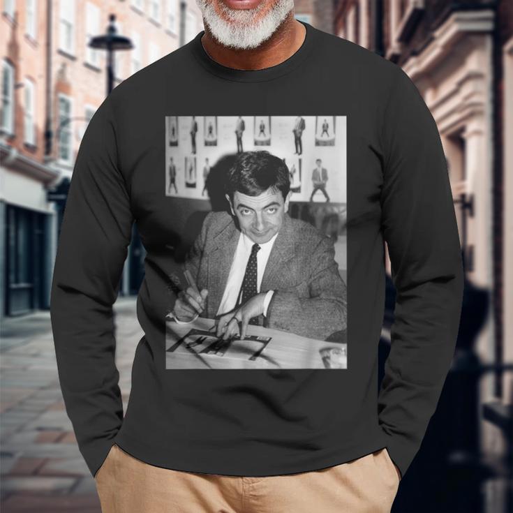ミスター・ビーン・ローワン・アトキンソンサインサインセッション1991 長袖Tシャツ 高齢者への贈り物