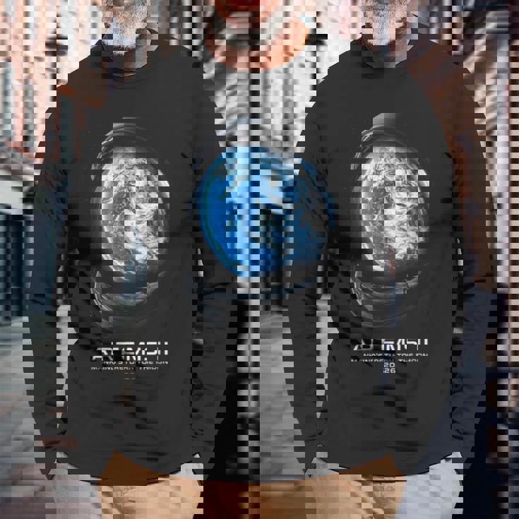 ミッション・トゥ・ザ・ムーン 2026 宇宙飛行士 アルテミス ロケット アルテミス2 長袖Tシャツ 高齢者への贈り物