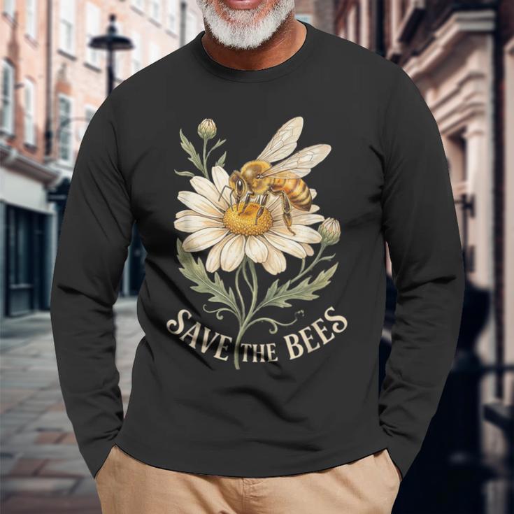 ミツバチを解放 長袖Tシャツ 高齢者への贈り物