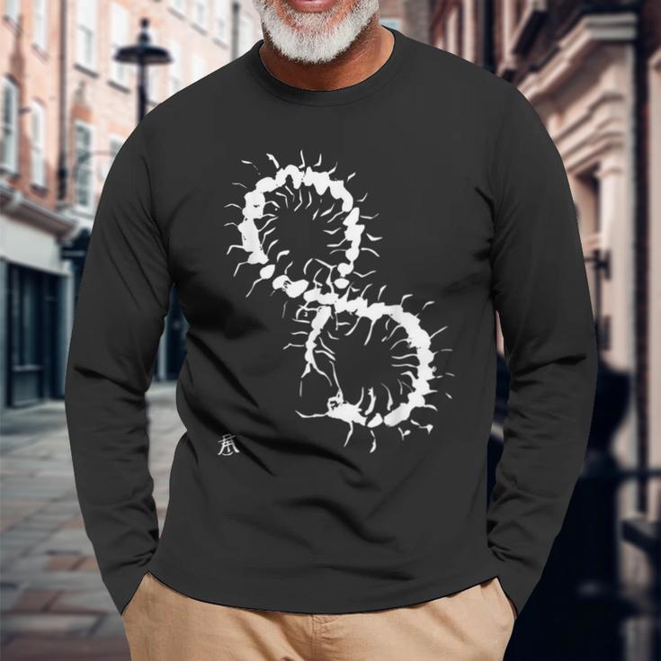 ムカデ ムカデ昆虫 キム・ディアス・ホルム アート インク Centipede Millipede Kim Holm 長袖Tシャツ 高齢者への贈り物
