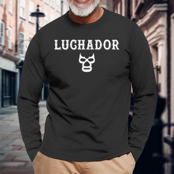 メキシコ ルチャリブレ レスリング ルチャドール 長袖tシャツ 長袖Tシャツ 高齢者への贈り物