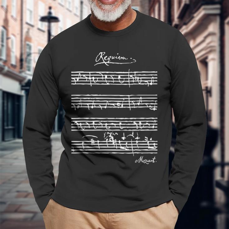 モーツァルトのレクイエム クラシック音楽愛好家tシャツ 長袖Tシャツ 高齢者への贈り物