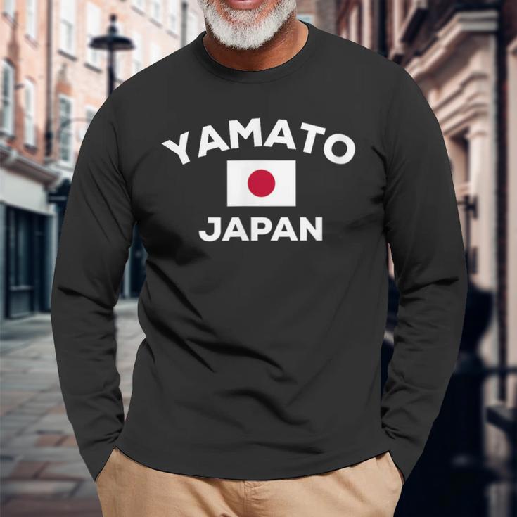 ヤマトジャパン日本国旗市 Yamato Japan Japanese Flag City 長袖Tシャツ 高齢者への贈り物