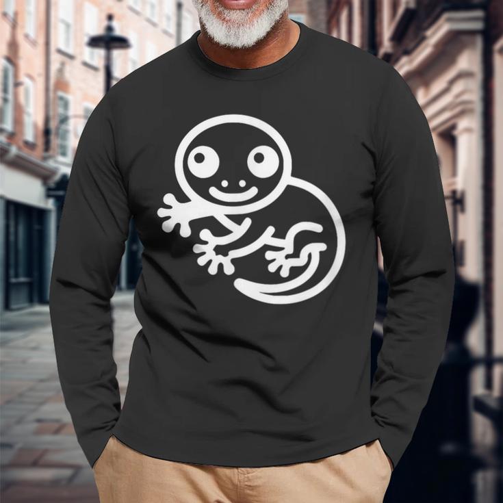 ヤモリ ペット好き かわいい アニメ ヤモリ 動物 生き物 長袖Tシャツ 高齢者への贈り物