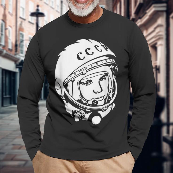 ユーリガガーリン Cccpデザイン 長袖Tシャツ 高齢者への贈り物