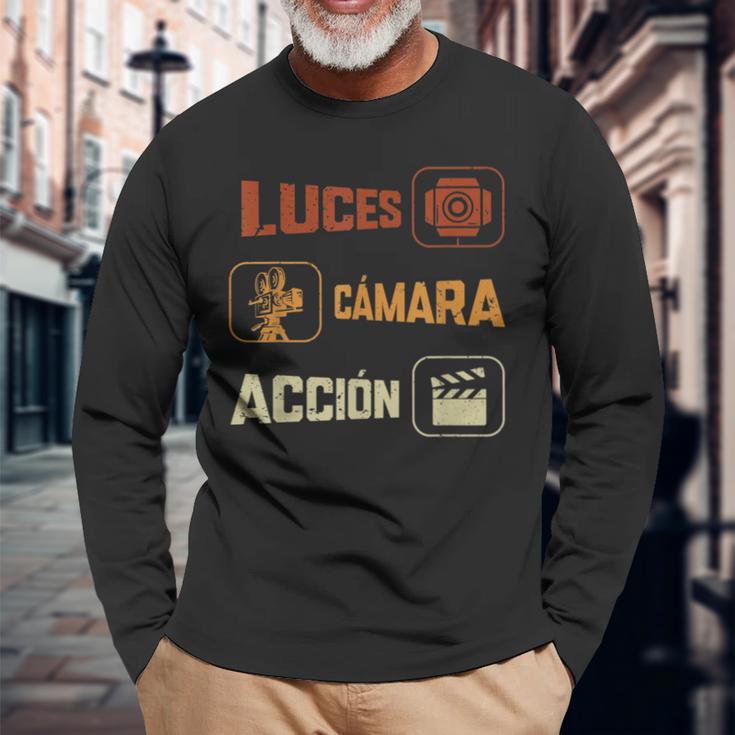 ライツ カメラ アクションシアター 映画制作カメラ 長袖Tシャツ 高齢者への贈り物