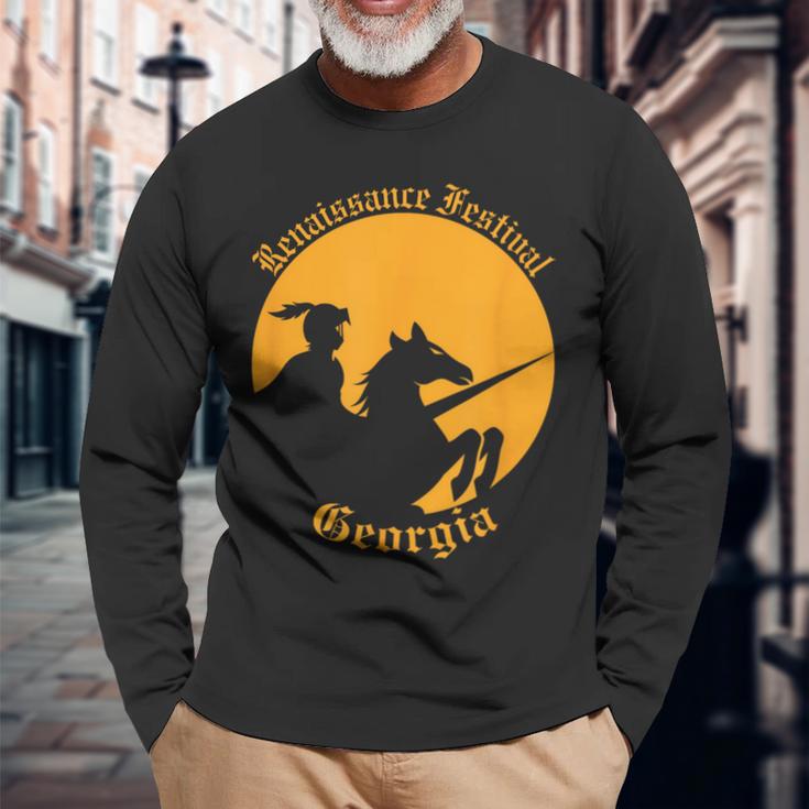 ルネッサンス・フェスティバル ジョージア・ナイト&ホース 長袖Tシャツ 高齢者への贈り物