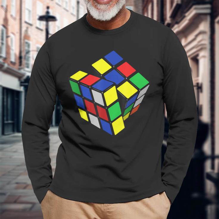 ルービックキューブ。 長袖Tシャツ 高齢者への贈り物