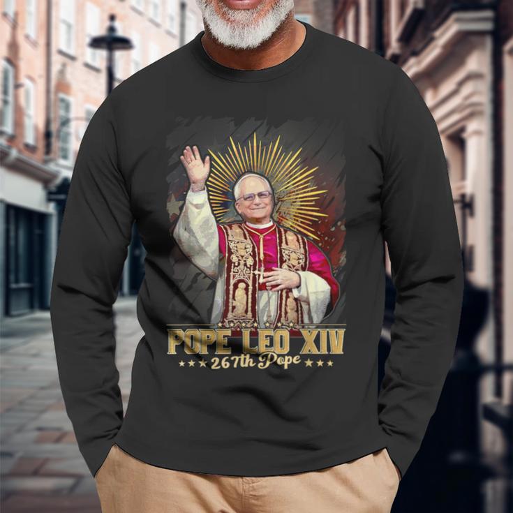 レオ14世 ローマ教皇 長袖Tシャツ 高齢者への贈り物