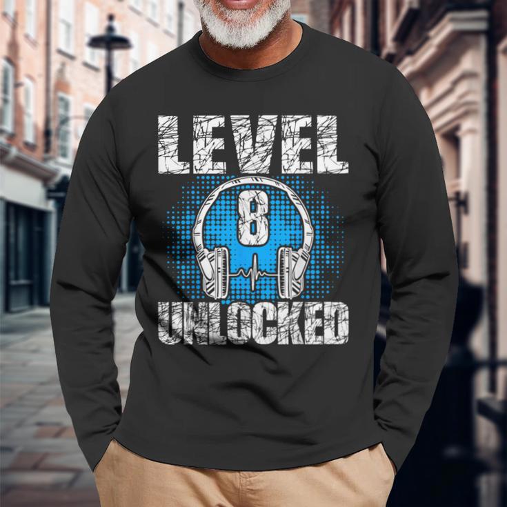 レベル8 アンロック バースデー 8歳 ゲーマー 長袖Tシャツ 高齢者への贈り物