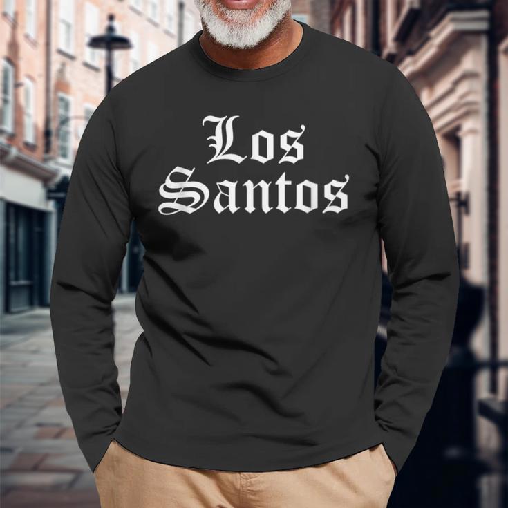 ロスサントス 中世 古英語 長袖Tシャツ 高齢者への贈り物