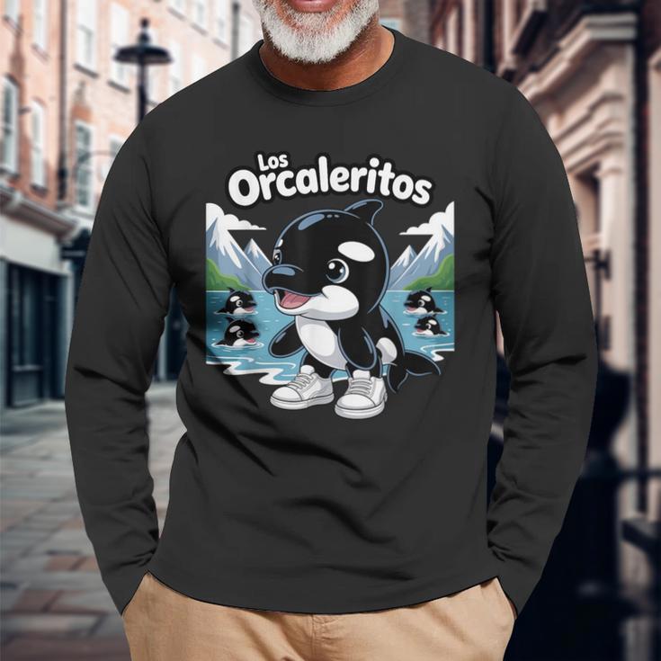 ロス・オルカレリトスバイラル・イタリアン・ブレインロット・ミーム 長袖Tシャツ 高齢者への贈り物