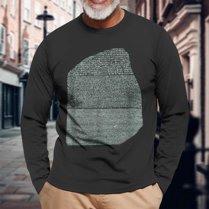 ロゼッタストーン 長袖Tシャツ 高齢者への贈り物