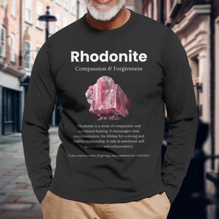 ロードナイト宝石の意味 長袖Tシャツ 高齢者への贈り物