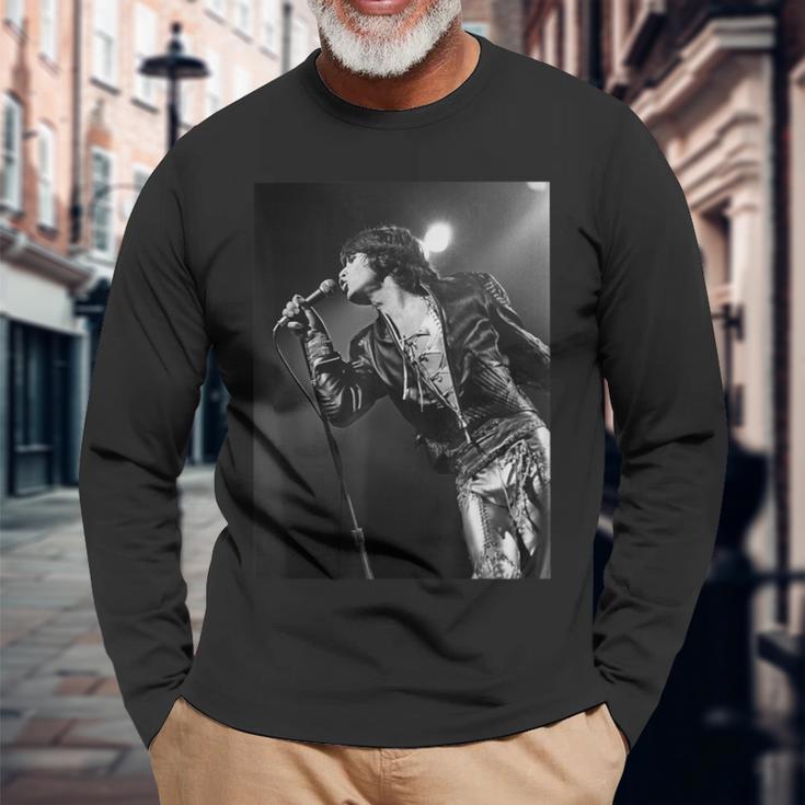 ローリング・ストーンズ ミック・ジャガー ブラック&ブルー アルバム ツアー 長袖Tシャツ 高齢者への贈り物