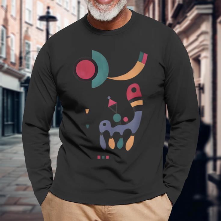 ワシリー・カンディンスキーによるステンシル構成1944 長袖Tシャツ 高齢者への贈り物