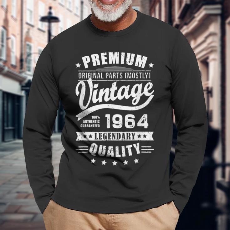 ヴィンテージ 1964 男性用 レトロ 面白い 1964 誕生日 長袖Tシャツ 高齢者への贈り物
