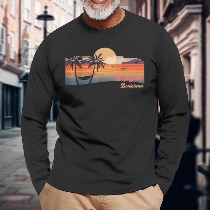 ヴィンテージ ラファイエット ルイジアナビーチ 長袖Tシャツ 高齢者への贈り物