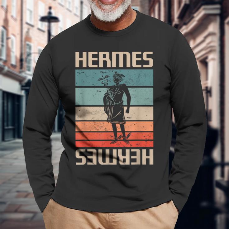 ヴィンテージ レトロ ギリシャ神 古代ギリシャ神話 エルメス 長袖Tシャツ 高齢者への贈り物