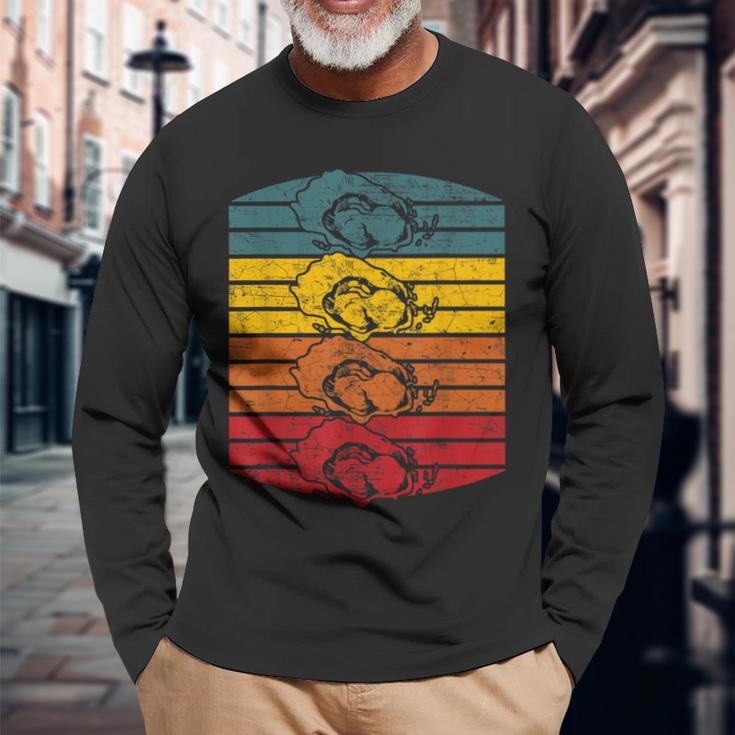 ヴィンテージ 動物 オイスター 恋人 レトロ 70年代 80年代 長袖Tシャツ 高齢者への贈り物