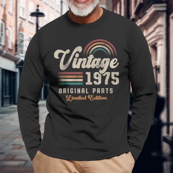 ヴィンテージ1975年、誕生年51年 レトロ 長袖Tシャツ 高齢者への贈り物
