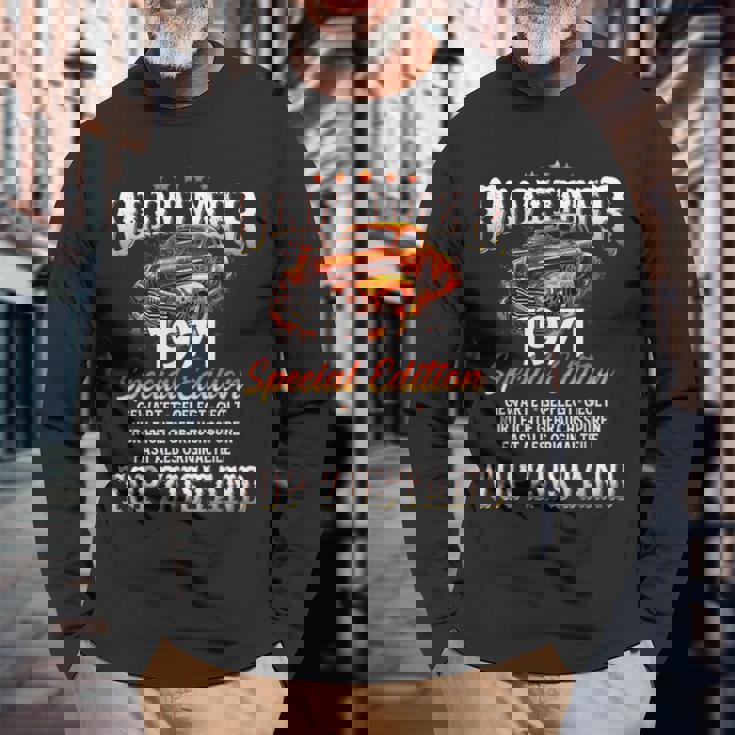 ヴィンテージカー 1971 年 55 歳の誕生日 1971 年のクラシックカー 長袖Tシャツ 高齢者への贈り物