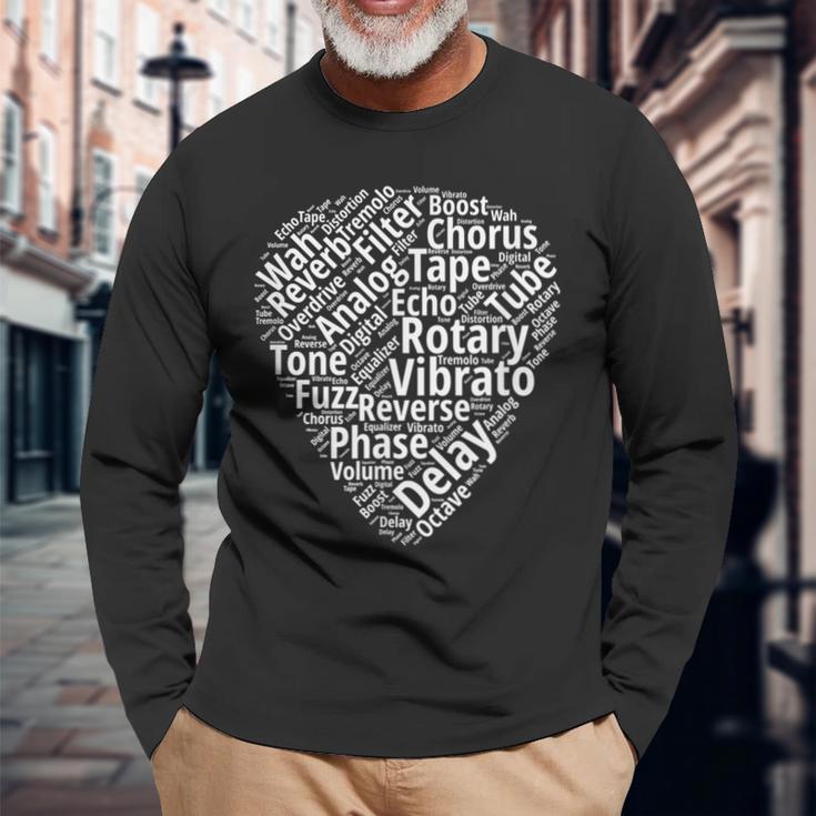 ヴィンテージギターエフェクトペダル Fx アナログ ディレイ オーバードライブ ファズ 長袖Tシャツ 高齢者への贈り物