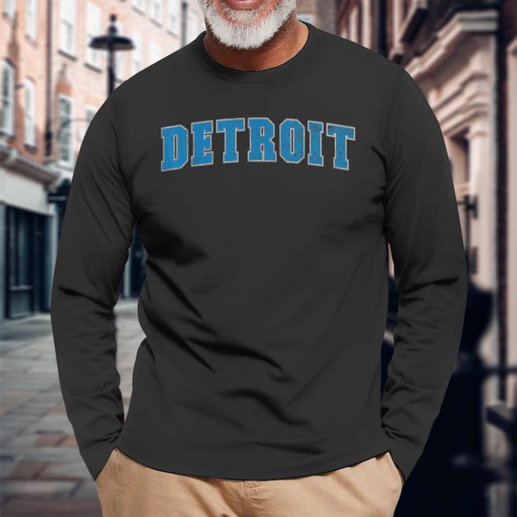 ヴィンテージデトロイトメンズデトロイトレディースレトロブルーtシャツ デトロイト 長袖Tシャツ 高齢者への贈り物