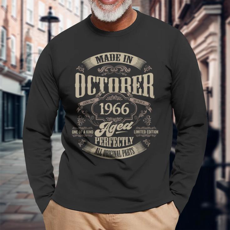 ヴィンテージ還暦伝説 1966年10月 60歳の贈り物 長袖Tシャツ 高齢者への贈り物