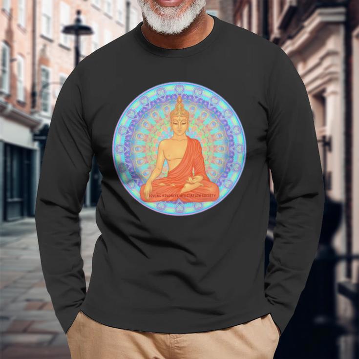 仏 マインドフルネス 仏前 ガウタマ仏教 愛 優しさ 長袖tシャツ 長袖Tシャツ 高齢者への贈り物