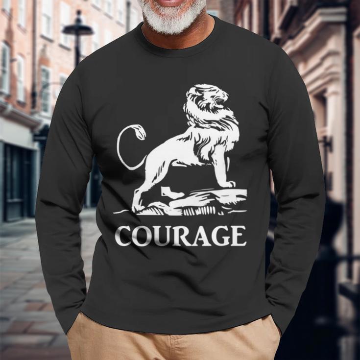 勇気を持って 長袖tシャツ 長袖Tシャツ 高齢者への贈り物