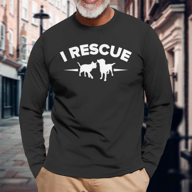 動物レスキュースクワッド 長袖Tシャツ 高齢者への贈り物