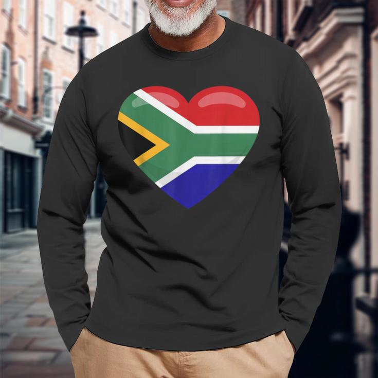 南アフリカ ハート 南アフリカお土産 南アフリカ国旗 長袖Tシャツ 高齢者への贈り物