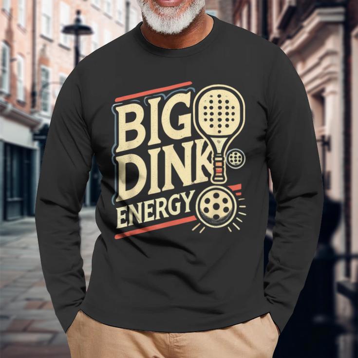大きなピックルボール ディンク エネルギー ピックルボール パドル スポーツ愛好家 長袖Tシャツ 高齢者への贈り物