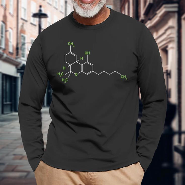 大麻シャツ ウィードポット 分子 Thc マリファナ ストーナー ギフト 長袖Tシャツ 高齢者への贈り物