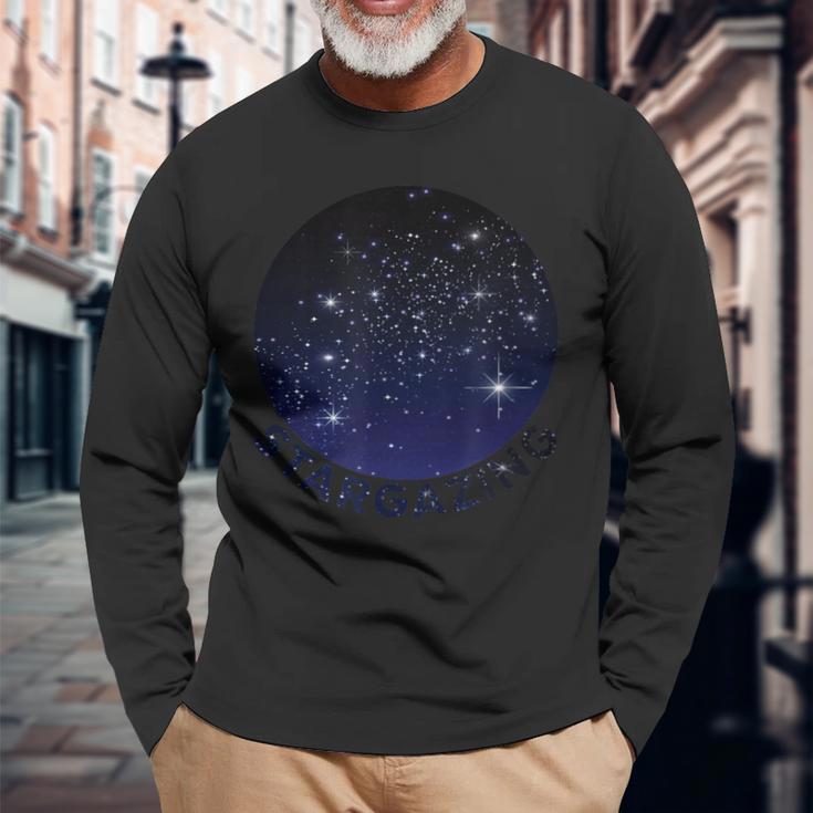 天体観測星天文学 長袖Tシャツ 高齢者への贈り物
