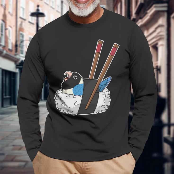 寿司ロール オウム I Kawaii Food I Blue-Masked Lovebird 長袖tシャツ 長袖Tシャツ 高齢者への贈り物