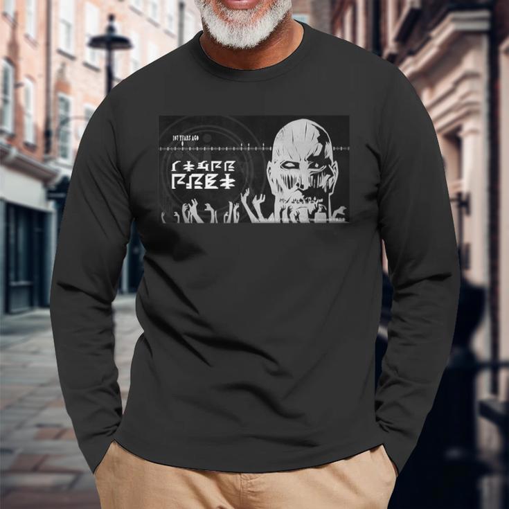 巨人＆パラディ文字 長袖Tシャツ 高齢者への贈り物
