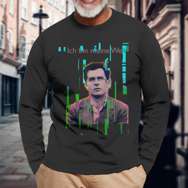 思考の世界を探る 長袖Tシャツ 高齢者への贈り物