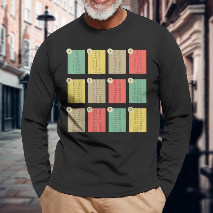 掛け算表 算数 Day A 数字 Day 教師 キッズ 長袖Tシャツ 高齢者への贈り物