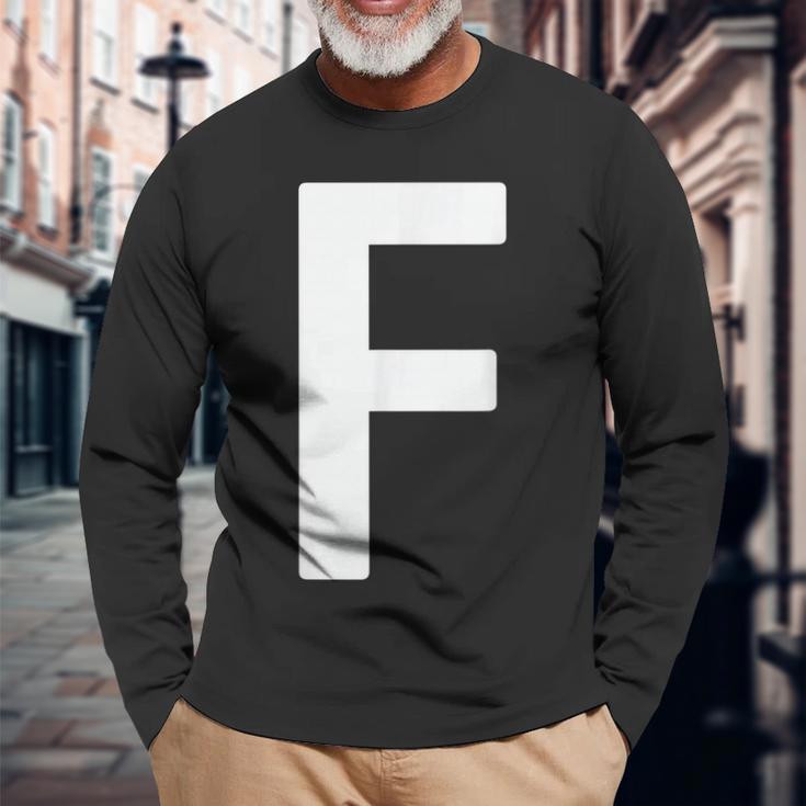 文字f 小文字 アルファベットマッチング ハロウィン Abc 長袖Tシャツ 高齢者への贈り物