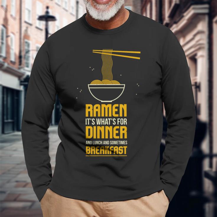 日本のラーメン I アジアンフード I ラーメン 長袖Tシャツ 高齢者への贈り物