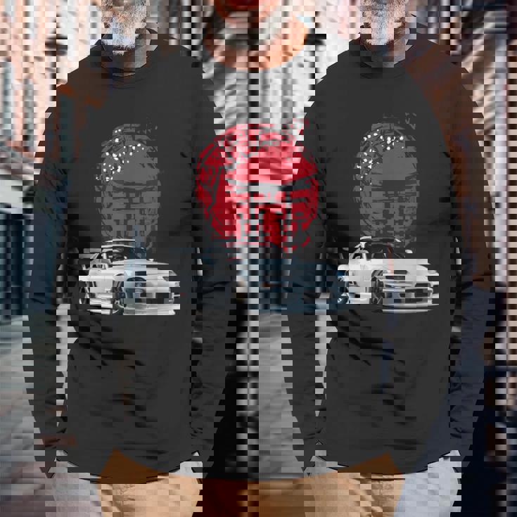 日本国内市場向けスープラ ヴィンテージ Jdm チューニング ドリフトカー 長袖Tシャツ 高齢者への贈り物