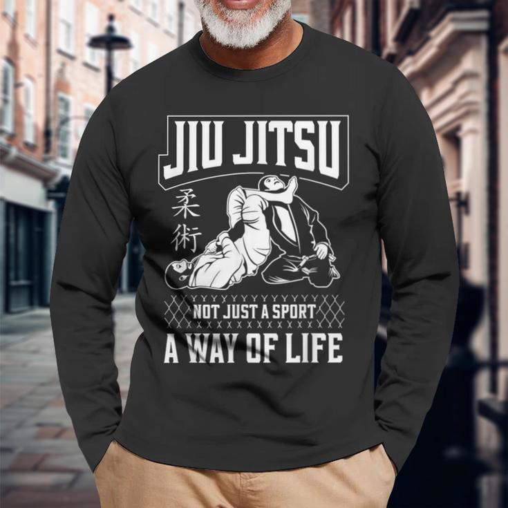 柔術 柔術 スポーツだけじゃない 生き方 長袖Tシャツ 高齢者への贈り物
