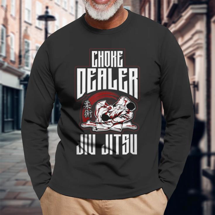 柔術 チョークディーラー 柔術 長袖Tシャツ 高齢者への贈り物