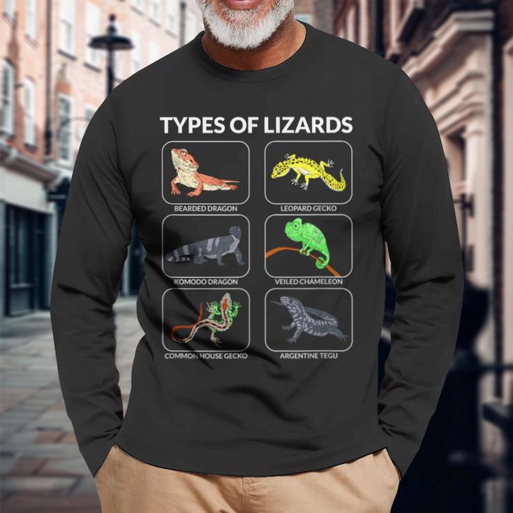 爬虫類愛好家 トカゲ 長袖Tシャツ 高齢者への贈り物