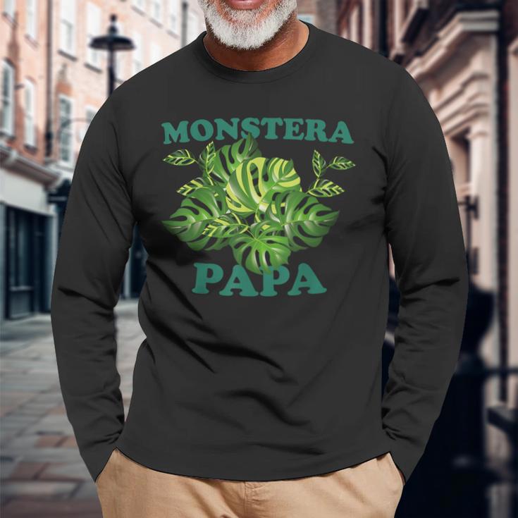 父の日に贈る「モンステラパパ 長袖Tシャツ 高齢者への贈り物