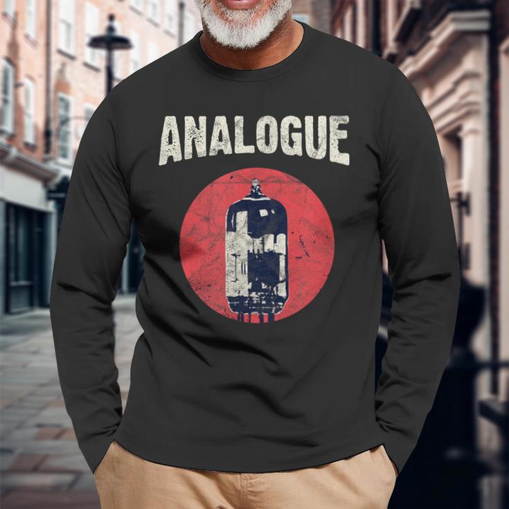 真空管アンプ チューブアンプ オーディオマニア アナログ ヴィンテージ 長袖Tシャツ 高齢者への贈り物