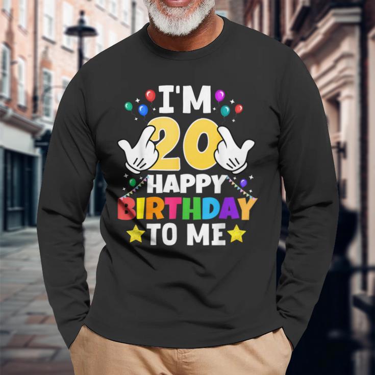 私は20歳です。お誕生日おめでとう、面白い20歳の誕生日 長袖Tシャツ 高齢者への贈り物