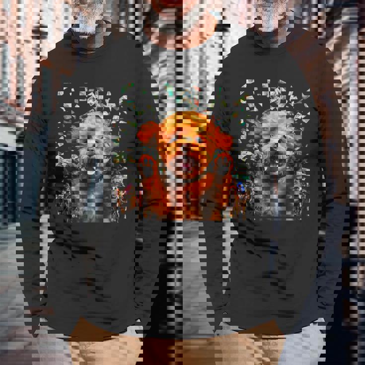 競馬 馬tシャツ 面白いtシャツ トイプードル 馬券 ウマ レース 馬 乗馬 競馬 メンズ おもしろグッズ ネタ 大人 長袖Tシャツ 高齢者への贈り物